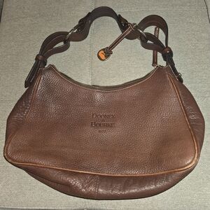 Vintage DOONEY & BOURKE Medium Brown Pebbled Leather Bag
